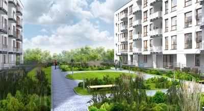 Enklawa Start - osiedle mieszkaniowe w Radomiu - widok podwórka